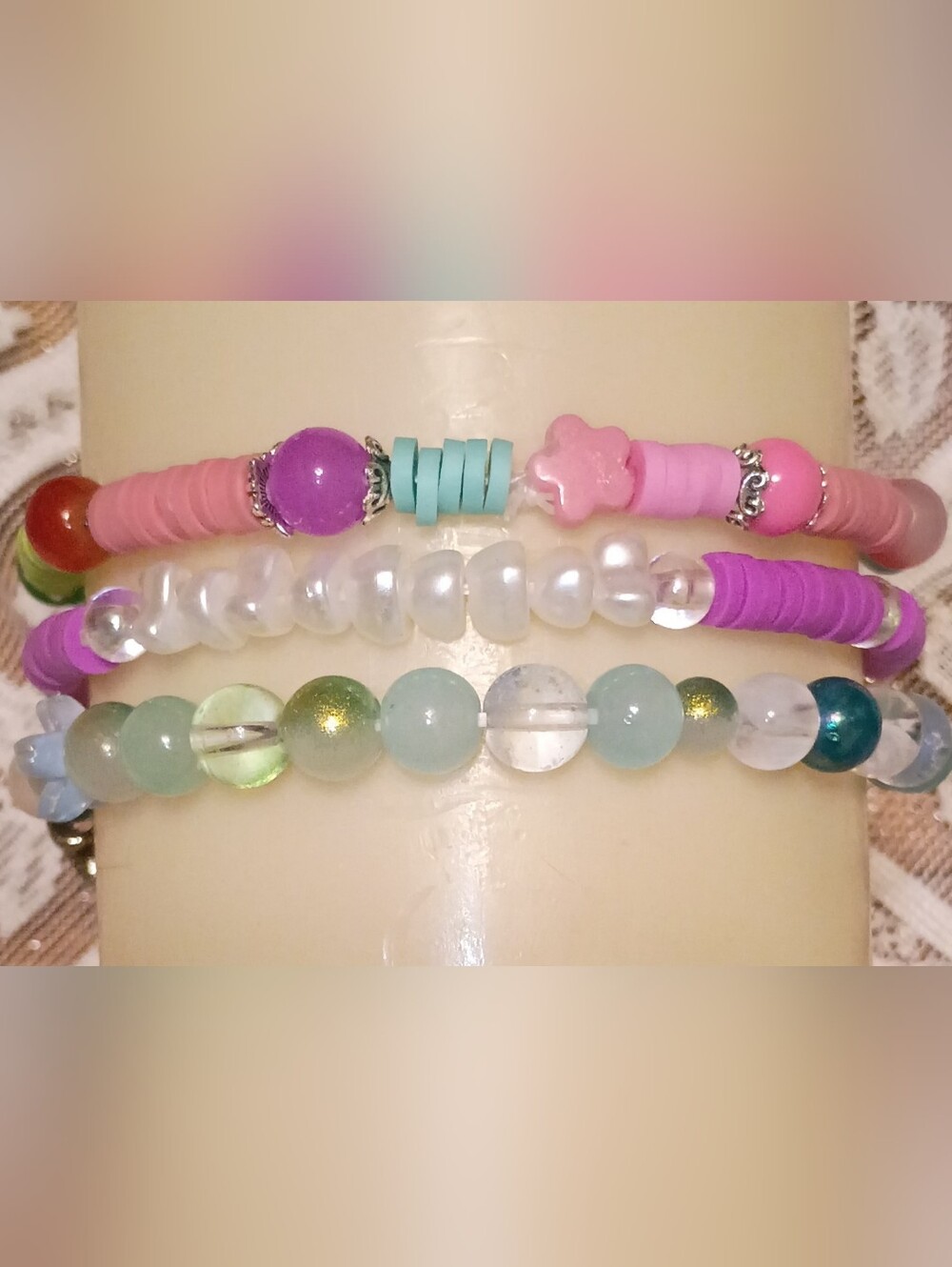 Hand Crafted🔆Moana🔆Beach🐚 Boho🌻 Kawaii🌸 Surf🌊 Style Stackable Bracelets - Picture 2 of 2